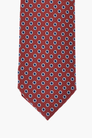 Cravatta in Seta Color Block a Pois