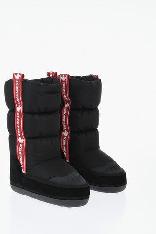Nylon and Suede Snow Boots