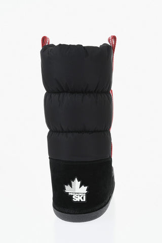 Nylon and Suede Snow Boots