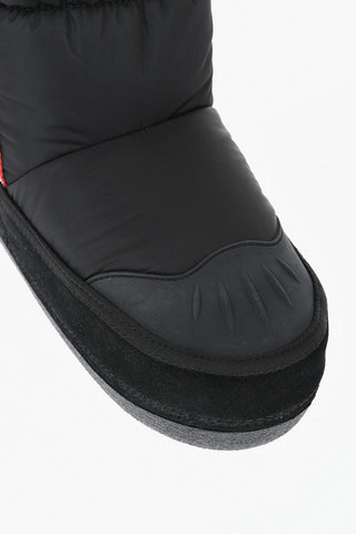 Nylon and Suede Snow Boots