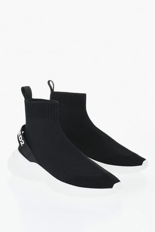 Sock Sneakers FLY in Solid Color with Logo Detail