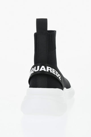 Sock Sneakers FLY in Solid Color with Logo Detail