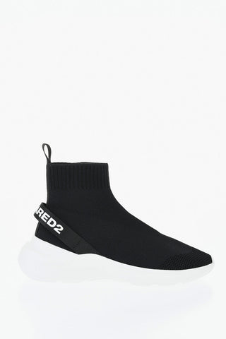 Sock Sneakers FLY in Solid Color with Logo Detail