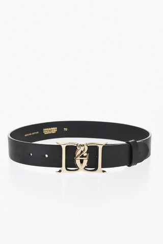 Leather Belt with 35mm Monogram Buckle