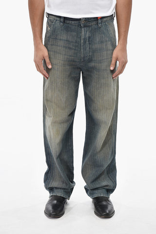 Cotton and Linen Chino Jeans D-PHANT Herringbone 24cm