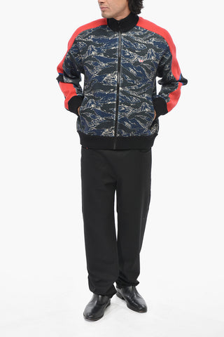 Patterned Cotton Sweater K-CALO with Zip Closure