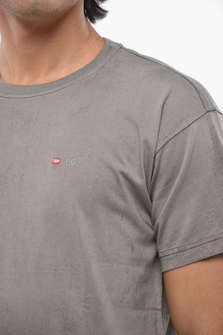 Crew Neck T-Shirt T-NORM-T8 with Crackle Effect Print