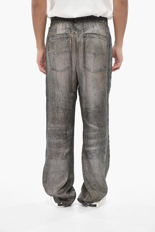 Pantaloni Casual P-THECK-LKCT Effetto Jeans con Elastico in Vita