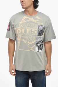 T-shirt Girocollo T-BOXT-SLITS-R8 Con Patch