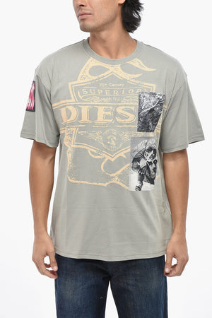 T-shirt Girocollo T-BOXT-SLITS-R8 Con Patch