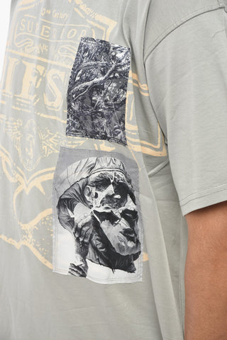 Rundhals-T-Shirt T-BOXT-SLITS-R8 mit Patch