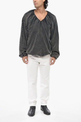워시드 효과 맨투맨 UNISEX F-INDY V넥