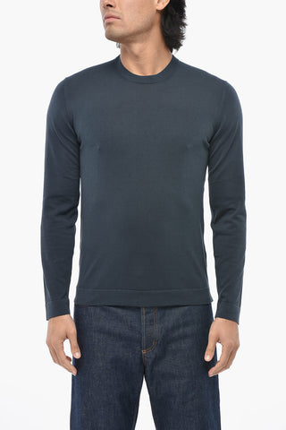 Pure Cotton Long-Sleeve Crew-Neck T-Shirt