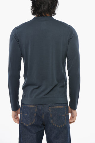 Pure Cotton Long-Sleeve Crew-Neck T-Shirt