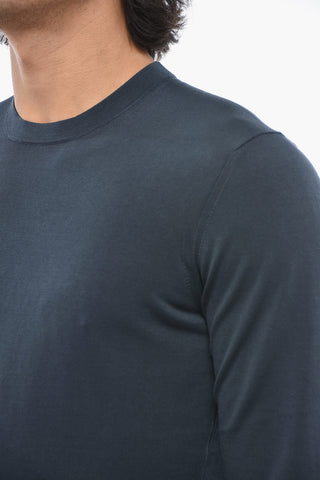 Pure Cotton Long-Sleeve Crew-Neck T-Shirt