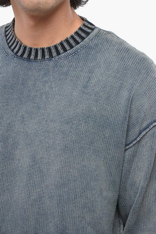 Lightweight Cotton Crewneck Sweater K-DELOS Washed Effect