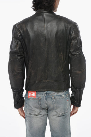 Leather Jacket L-AROSS with Tone-on-Tone Monogram