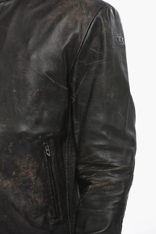 Leather Jacket L-AROSS with Tone-on-Tone Monogram