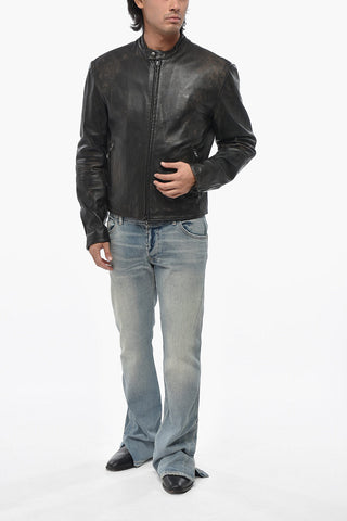 Leather Jacket L-AROSS with Tone-on-Tone Monogram