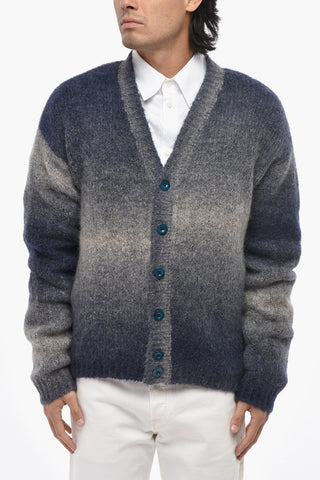 Alpaca-Blend Cardigan K-RAMARRO Delavé Effect with V-Neck