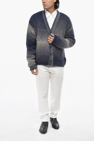 Alpaca-Blend Cardigan K-RAMARRO Delavé Effect with V-Neck