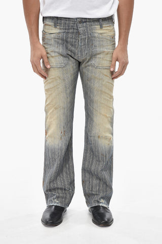 Bootcut Fit Vintage Effect Low Rise Jeans D-MOORIX 24cm L.30