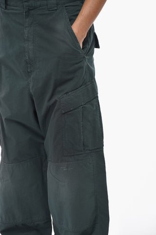 Lightweight Cotton Wide-Leg Cargo Pants