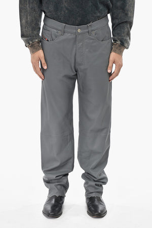 Pantaloni In Pelle P-MACS-LTH-A Slim Fit