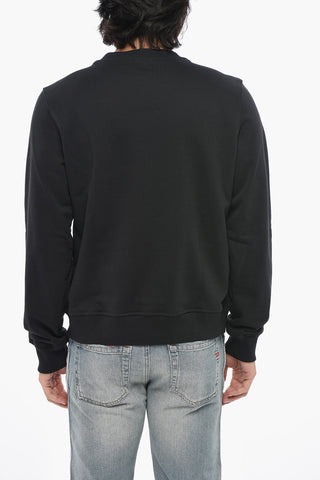 Sweatshirt mit Rundhalsausschnitt S-GINN-T3 aus aufgerauter Baumwolle mit Druck