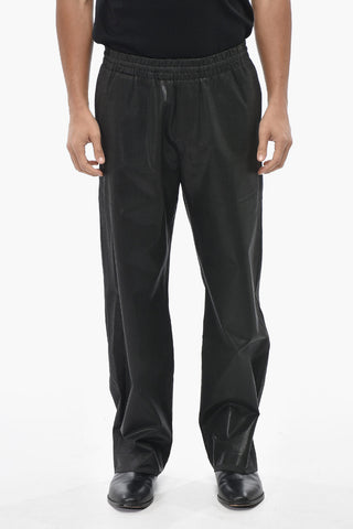 Virgin Wool-Blend Trousers P-CLAYS with Shiny Finish