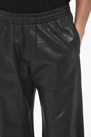 Virgin Wool-Blend Trousers P-CLAYS with Shiny Finish