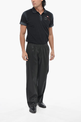 Virgin Wool-Blend Trousers P-CLAYS with Shiny Finish