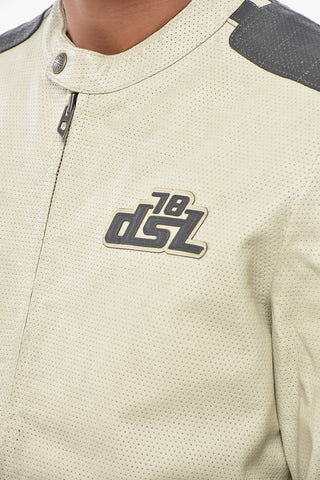 Perforated Leather Jacket L-POP with Monogram