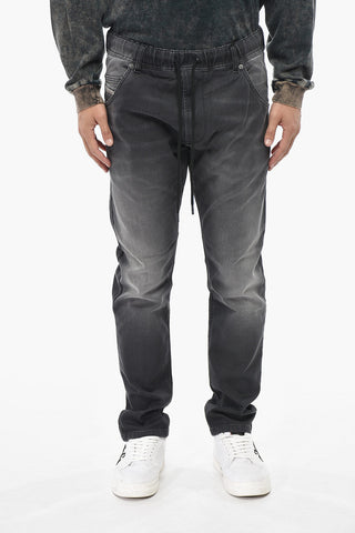 Jogg Jeans KROOLEY-NE a Lavaggio Scuro con Elastico in Vita 17cm