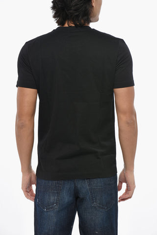 Solid-Color Crewneck T-Shirt T-DIEGOR-FROST with Tone-on-Tone Logo