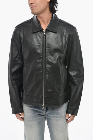 Leather Coach Jacket L-HUDSON