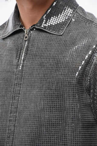 Denim Overshirt D-BRAD-S With Zip Closure