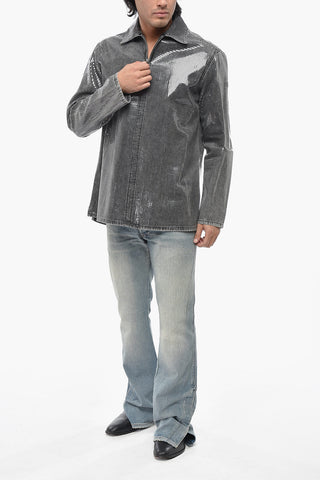 Denim Overshirt D-BRAD-S With Zip Closure