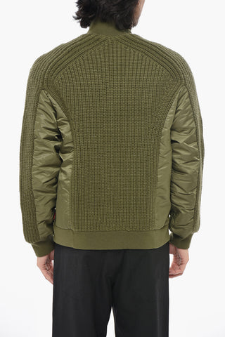 Wool and Nylon Jacket K-ARRE Solid Color