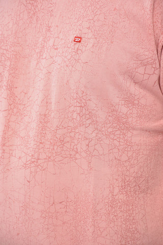 Crew Neck T-Shirt T-NORM-T8 with Crackle Effect Print