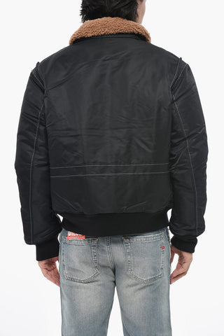 Padded Jacket W-CARLO With Maxi Pockets And Eco-Fur Collar