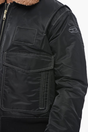 Padded Jacket W-CARLO With Maxi Pockets And Eco-Fur Collar