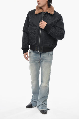 Padded Jacket W-CARLO With Maxi Pockets And Eco-Fur Collar
