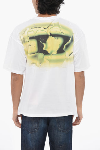 Crewneck T-Shirt T-BOXT-K3 With Liquid Print
