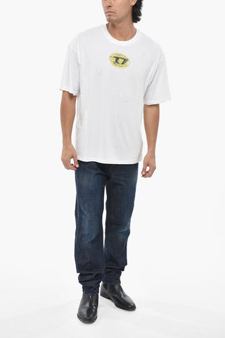 Crewneck T-Shirt T-BOXT-K3 With Liquid Print