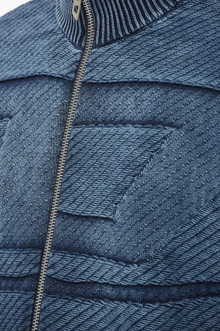 Cotton-Blend Sweater K-KLEVERY with Zip Closure