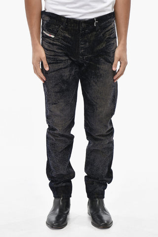 Jeans 2019 D-STRUKT Slim Fit mit samtiger Oberfläche 17 cm