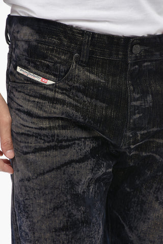Jeans 2019 D-STRUKT Slim Fit mit samtiger Oberfläche 17 cm