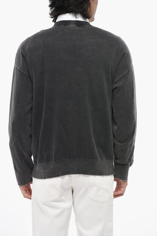 Lightweight Cotton Cardigan K-FENICAR-JP25 with Delavé Effect