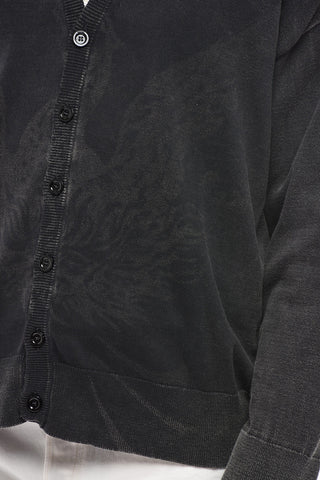 Lightweight Cotton Cardigan K-FENICAR-JP25 with Delavé Effect